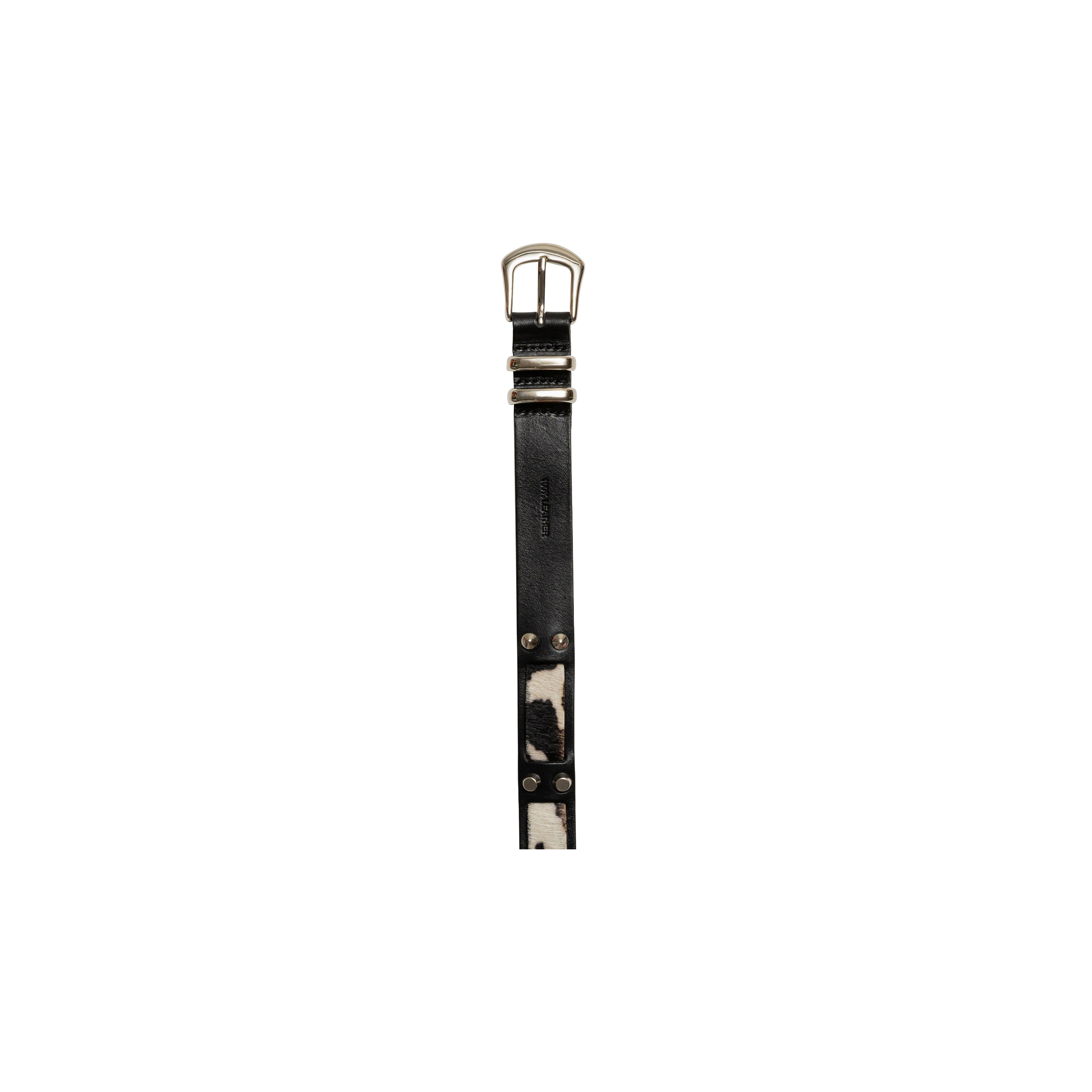 Black Cow Hide Weave Belt