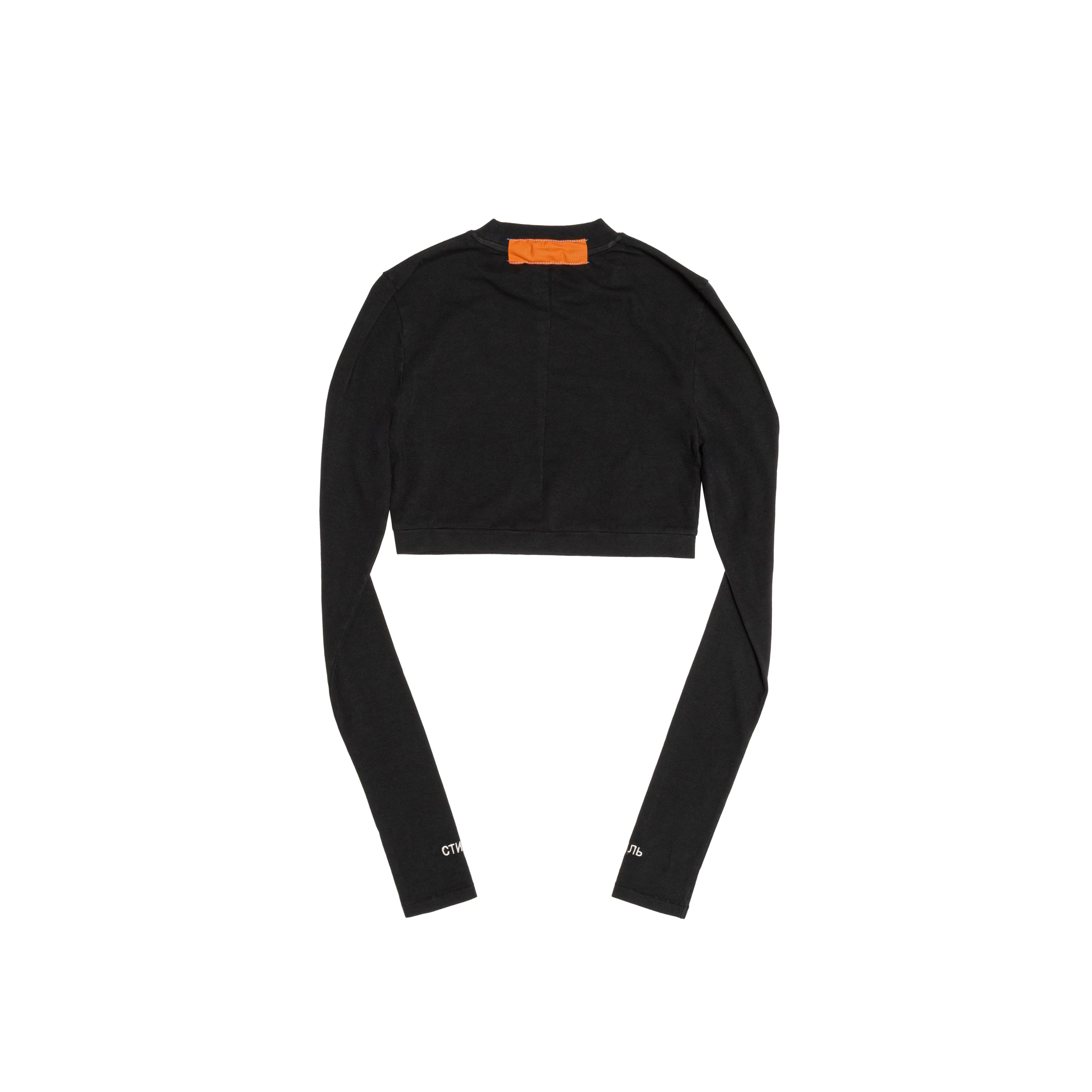 Black стиль Long Sleeve Crop Top